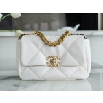 𝗖𝗛𝗔𝗡𝗘𝗟 ❶❾ 𝗕𝗔 𝗚 Original lambskin series ❥ Genuine leather ❥ Small ❥ Snow White 👰‍♀️
