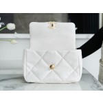 𝗖𝗛𝗔𝗡𝗘𝗟 ❶❾ 𝗕𝗔 𝗚 Original lambskin series ❥ Genuine leather ❥ Small ❥ Snow White 👰‍♀️