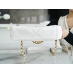 𝗖𝗛𝗔𝗡𝗘𝗟 ❶❾ 𝗕𝗔 𝗚 Original lambskin series ❥ Genuine leather ❥ Small ❥ Snow White 👰‍♀️