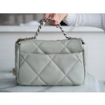 𝗖𝗛𝗔𝗡𝗘𝗟 ❶❾ 𝗕𝗔 𝗚 Original lambskin series ❥ Genuine leather ❥ Small ❥22c early spring limited color milk green gray