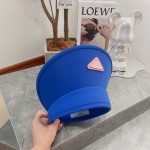 [PRADA Prada] 2023 summer new ice silk sun visor empty top hat
