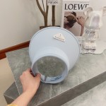 [PRADA Prada] 2023 summer new ice silk sun visor empty top hat