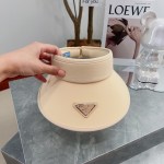 [PRADA Prada] 2023 summer new ice silk sun visor empty top hat