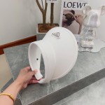 [PRADA Prada] 2023 summer new ice silk sun visor empty top hat