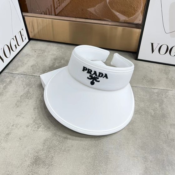 [Prada Prada] 2023 summer new ice silk sun visor empty top hat