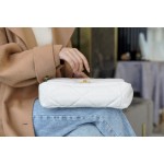 𝗖𝗛𝗔𝗡𝗘𝗟 ❶❾ 𝗕𝗔 𝗚 Original lambskin series ❥ Genuine leather ❥ Medium ❥ Fairy white ☁️ੈ✩‧₊˚