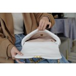 𝗖𝗛𝗔𝗡𝗘𝗟 ❶❾ 𝗕𝗔 𝗚 Original lambskin series ❥ Genuine leather ❥ Medium ❥ Fairy white ☁️ੈ✩‧₊˚