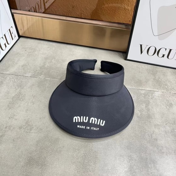 [Miumiu] 2023 summer new ice silk sun visor empty top hat
