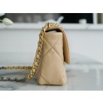 𝗖𝗛𝗔𝗡𝗘𝗟 ❶❾ 𝗕𝗔𝗚 Original lambskin series ❥ Genuine leather ❥ Small ❥ Apricot