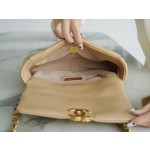 𝗖𝗛𝗔𝗡𝗘𝗟 ❶❾ 𝗕𝗔𝗚 Original lambskin series ❥ Genuine leather ❥ Small ❥ Apricot