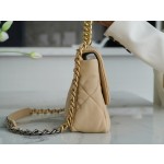 𝗖𝗛𝗔𝗡𝗘𝗟 ❶❾ 𝗕𝗔𝗚 Original lambskin series ❥ Genuine leather ❥ Medium ❥ Apricot