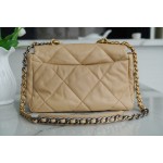 𝗖𝗛𝗔𝗡𝗘𝗟 ❶❾ 𝗕𝗔𝗚 Original lambskin series ❥ Genuine leather ❥ Medium ❥ Apricot