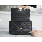 𝗖𝗛𝗔𝗡𝗘𝗟 ❶❾ 𝗕𝗔𝗚 Original Sheepskin Series ❥ Genuine Leather ❥ Small ❥ Classic Black