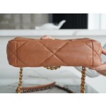 𝗖𝗛𝗔𝗡𝗘𝗟 ❶❾ 𝗕𝗔𝗚 Original lambskin series ❥ Genuine leather ❥ Small ❥ Caramel ʚ 🧸ྀི ɞ✩‧₊˚