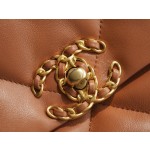 𝗖𝗛𝗔𝗡𝗘𝗟 ❶❾ 𝗕𝗔𝗚 Original lambskin series ❥ Genuine leather ❥ Small ❥ Caramel ʚ 🧸ྀི ɞ✩‧₊˚