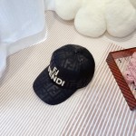 Fendi spring and summer new satin fabric double F presbyopia baseball cap