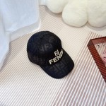 Fendi spring and summer new satin fabric double F presbyopia baseball cap