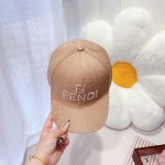 Fendi spring and summer new satin fabric double F presbyopia baseball cap