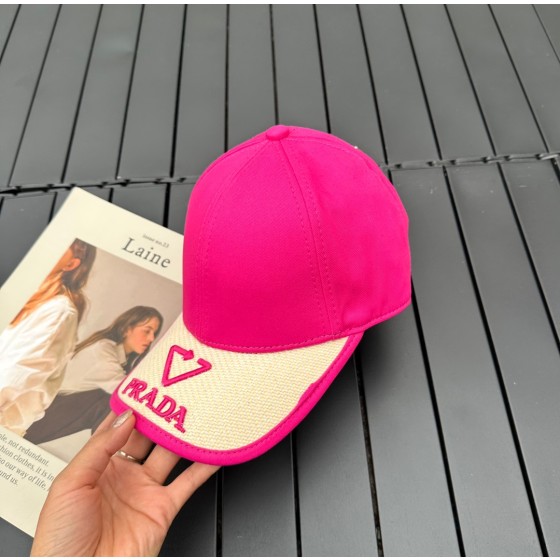 prada classic triangle logo baseball cap