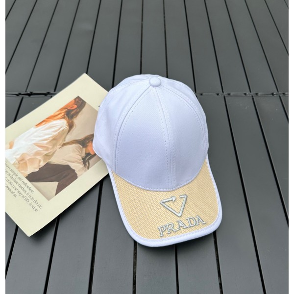 prada classic triangle logo baseball cap