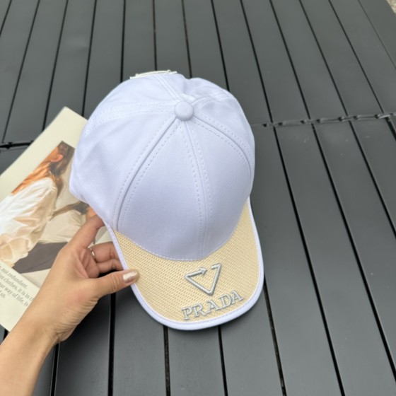 prada classic triangle logo baseball cap