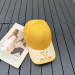prada classic triangle logo baseball cap