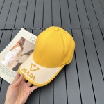 prada classic triangle logo baseball cap