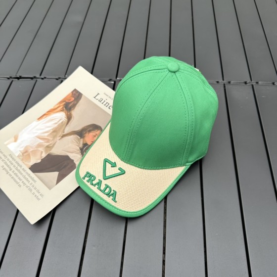prada classic triangle logo baseball cap