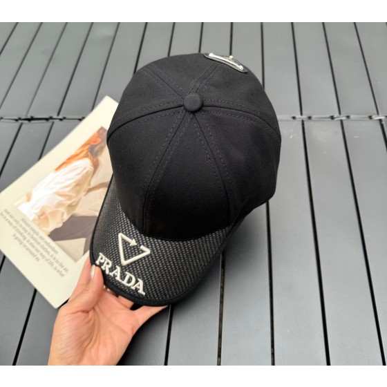 prada classic triangle logo baseball cap