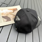 prada classic triangle logo baseball cap