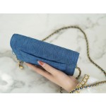 𝗖𝗛𝗔𝗡𝗘𝗟 𝑾𝒐𝒄 Fat Choi bag Original denim denim fabric 22𝐶 denim metal ball 𝗪𝗼𝗰