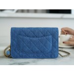 𝗖𝗛𝗔𝗡𝗘𝗟 𝑾𝒐𝒄 Fat Choi bag Original denim denim fabric 22𝐶 denim metal ball 𝗪𝗼𝗰