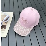 Dior new embroidered letters canvas baseball cap head circumference: 57cm