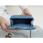 𝐂𝐇𝐀𝐍𝐄𝐋 Classic Flap France 𝐇𝐚𝐚𝐬Original Lychee Pattern🐂 Classic Flap Bag Fang Fatty🔆Black Silver🖤