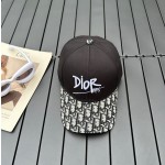 Dior new embroidered letters canvas baseball cap head circumference: 57cm