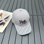Dior new embroidered letters canvas baseball cap head circumference: 57cm