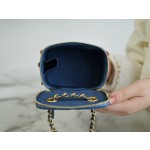 𝐂𝐇𝐀𝐍𝐄𝐋 Box Bag 22𝐶 Denim Denim Metal Ball Small Box