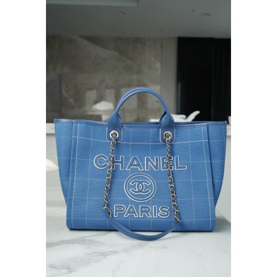 𝐂𝐇𝐀𝐍𝐄𝐋 23P Maxi Shopping Bag Blue🦋