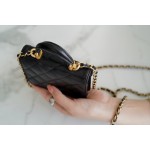𝐂𝐇𝐀𝐍𝐄𝐋 ❥𝟚𝟘𝟚𝟚1 Premium Handmade Workshop Handle Coin Purse ❥ Black