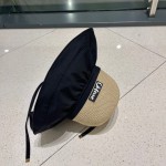 Celine summer new splicing large eaves sunshade fisherman hat outdoor sunscreen ice silk basin hat women