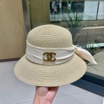 Chanel2023's new straw sunshade straw hat basin