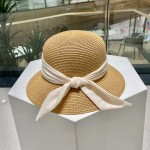 Chanel2023's new straw sunshade straw hat basin