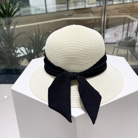 Chanel2023's new straw sunshade straw hat basin