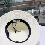 Chanel2023's new straw sunshade straw hat basin