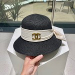 Chanel2023's new straw sunshade straw hat basin