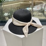 Chanel2023's new straw sunshade straw hat basin