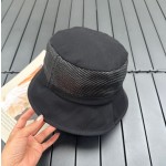 prada classic triangle bucket hat