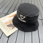 prada classic triangle bucket hat