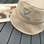 prada classic triangle bucket hat