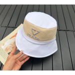prada classic triangle bucket hat